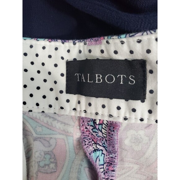 Talbots Perfect Crop Pant Cotton Blend Paisley Size 14 NWT - Picture 3 of 7